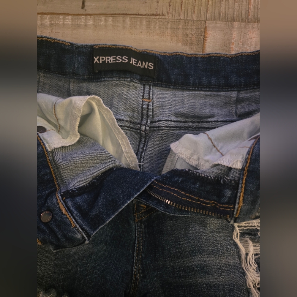 Express High Rise Dark Blue Jeans